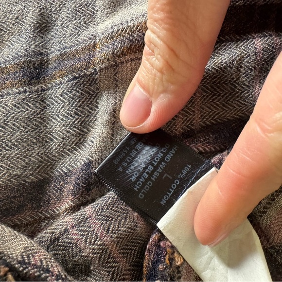 Nu Vintage Plaid Shirt EUC size Large Soft Flannel Distressed - Picture 4 of 6